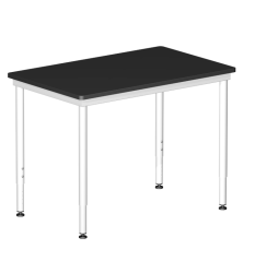 AMS Solution Series 48"L Adjustable Height (30"-36"H) Lab Table with Epoxy Resin Top - Government Lab Enterprises