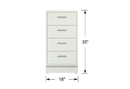 CLP 18" wide Standing Height Metal Base Cabinet with 4 drawers (22" Deep x 35" Tall)