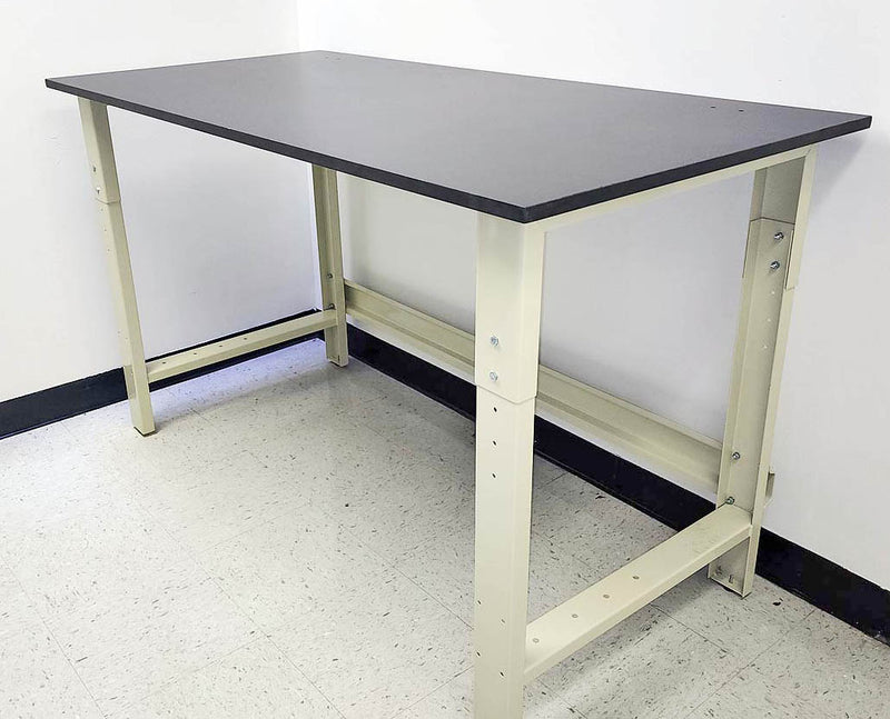 Quick Labs 4 foot light duty Lab table with phenolic resin countertop (36"D x 48"L x 36"H) --adjustable height | QLTL3648-PR