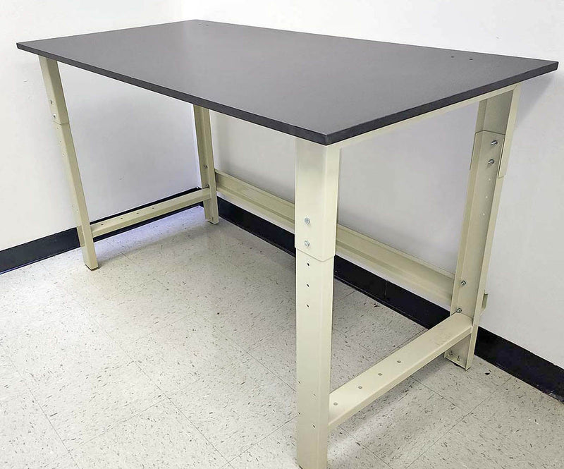 Quick Labs 8 foot light duty Lab table with phenolic resin countertop (30"D x 96"L x 30"-36"H)--adjustable height | QLTL3096-PR