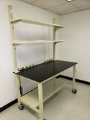 Adjustable height top shelves for Lab Tables | 6 foot Heavy Duty Lab Tables