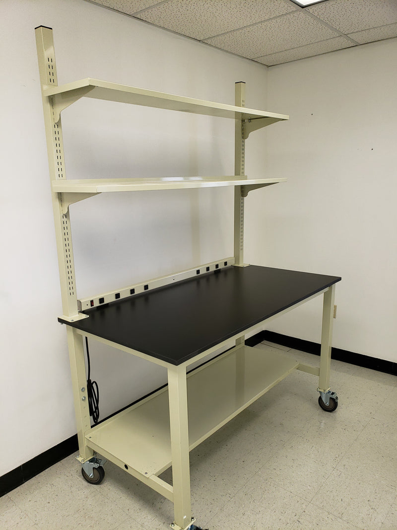 Adjustable height top shelves for Lab Tables | 5 foot Heavy Duty Lab Tables