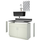 48" wide Metal Laboratory 15x18 Sink Cabinet Package