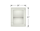 CLP 24" Wide x 13"Deep x 31" Tall Wall Cabinet with framed glass hinged door (right side)
