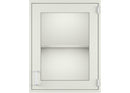 CLP 24" Wide x 13"Deep x 31" Tall Wall Cabinet with framed glass hinged door (right side)