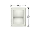 CLP 24" Wide x 13"Deep x 31" Tall Wall Cabinet with framed glass hinged door (left side)