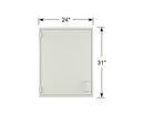 CLP 24" Wide x 13"Deep x 31" Tall Wall Cabinet with Solid Hinged Door (right side) - Government Lab Enterprises