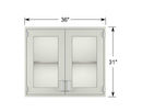 CLP 36" Wide x 13"Deep x 31" Tall Wall Cabinet with framed glass hinged door