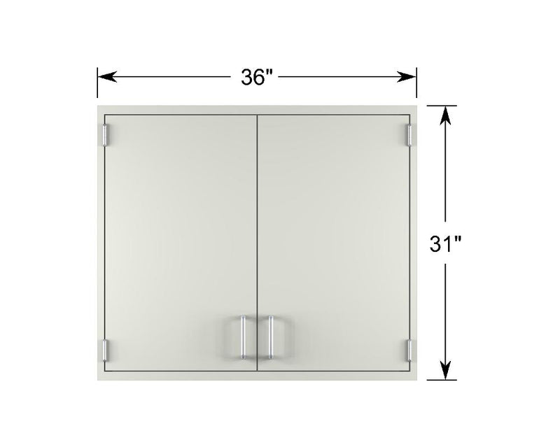 CLP 36" Wide x 13"Deep x 31" Tall Wall Cabinet with Solid Hinged Doors