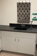 48" wide Metal Laboratory 15x18 Sink Cabinet Package