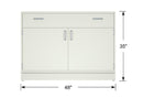 CLP 48" wide Standing Height Metal Base Cabinet with 1 drawer/2 doors (22" Deep x 35" Tall)