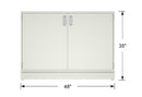 CLP 48" wide Standing Height Metal Base Cabinet with 2 doors (22" Deep x 35" Tall)