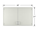 CLP 48" Wide x 13"Deep x 31" Tall Wall Cabinet with Solid Hinged Doors
