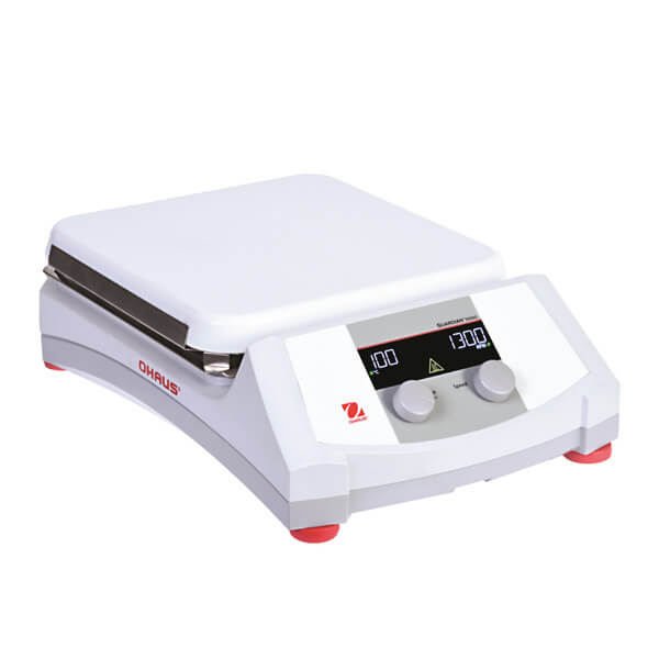 OHAUS e-G51HS07C Guardian 5000 Hotplate Stirrer with 7 in. x 7 in. Ceramic Plate (15L, 120V) - Government Lab Enterprises