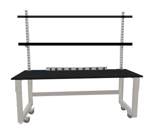 Quick Labs 4 foot light duty Mobile lab bench with plastic laminate co