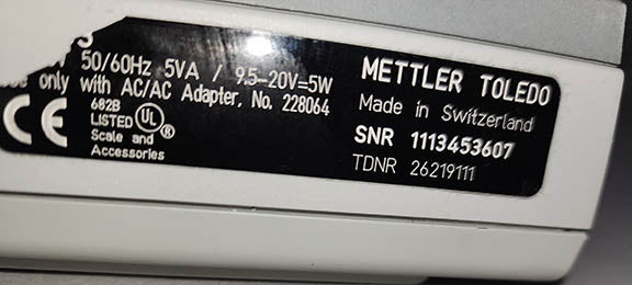 Mettler Toledo PB303 precision toploading balance (310g x 1mg) (Pre-owned)