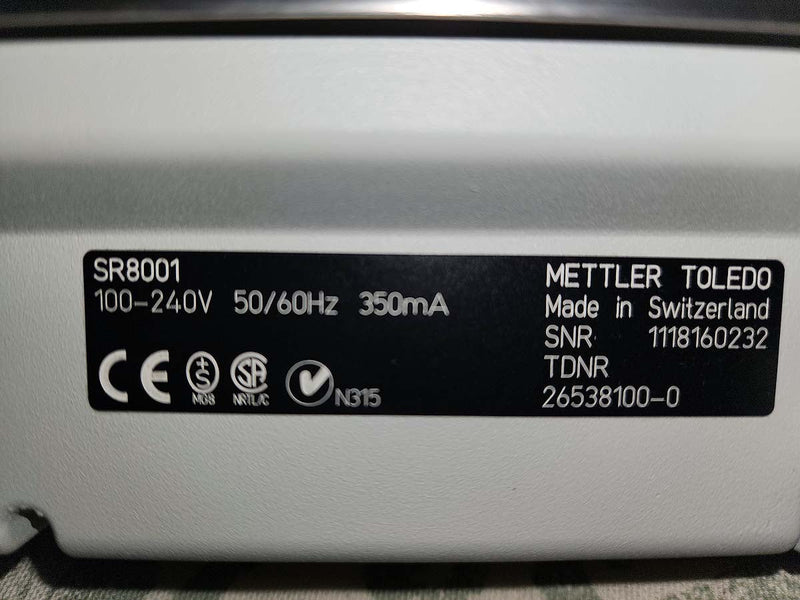 Mettler Toledo SR8001 High Capacity balance (8kg x 0.1g)