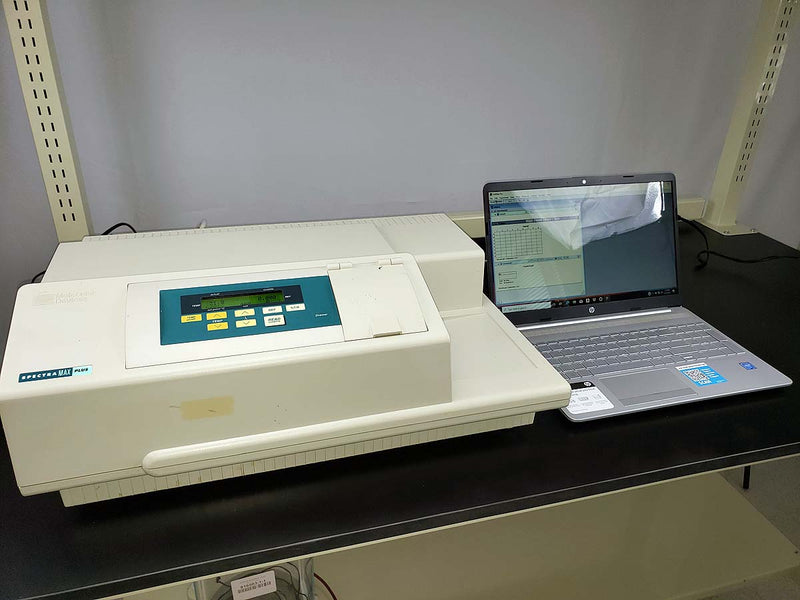 Molecular Devices SpectraMax Plus Microplate reader with laptop and warranty (Pre-owned)