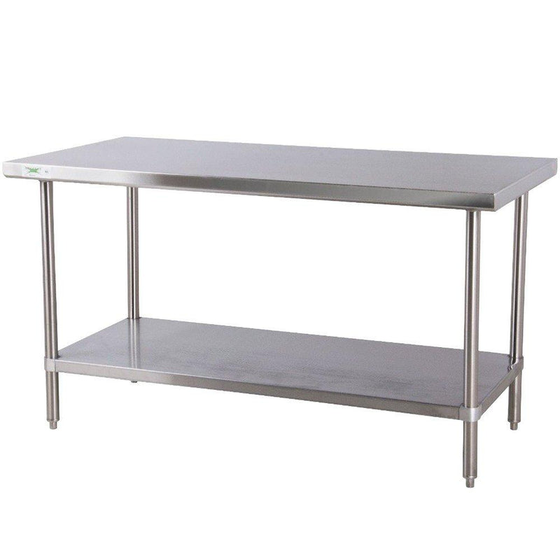 Stainless steel lab table:  96" x 30" 16 Ga. with undershelf (NEW)