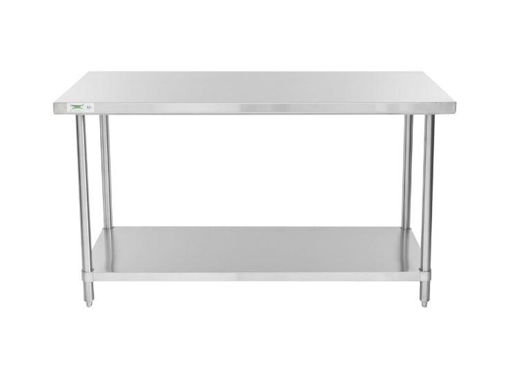 Stainless steel lab table:  72" x 30" 14 Ga. with undershelf (NEW)