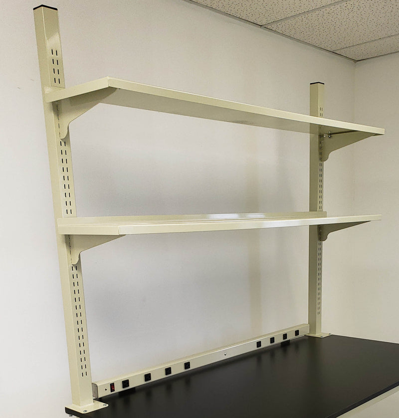 Adjustable height top shelves for Lab Tables