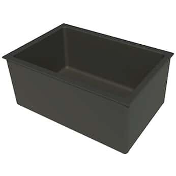 Epoxy resin sink basin (25"L x 15"W x 10"D) Drop-in, Black